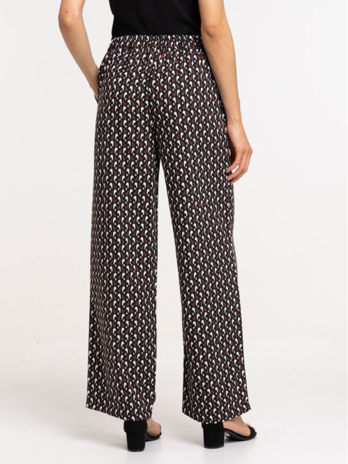 Pantalon large imprimé femme