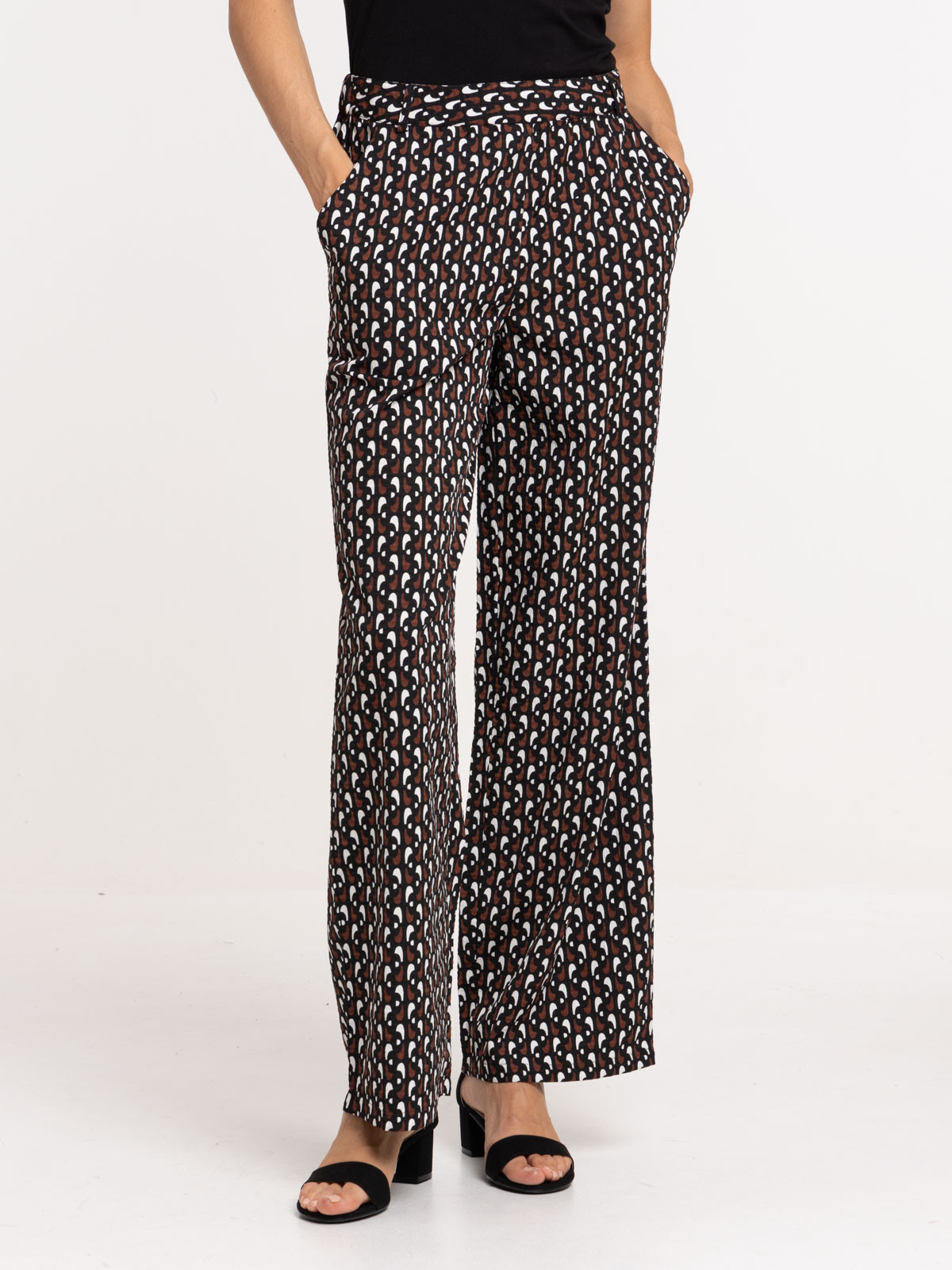 Pantalon large imprimé femme