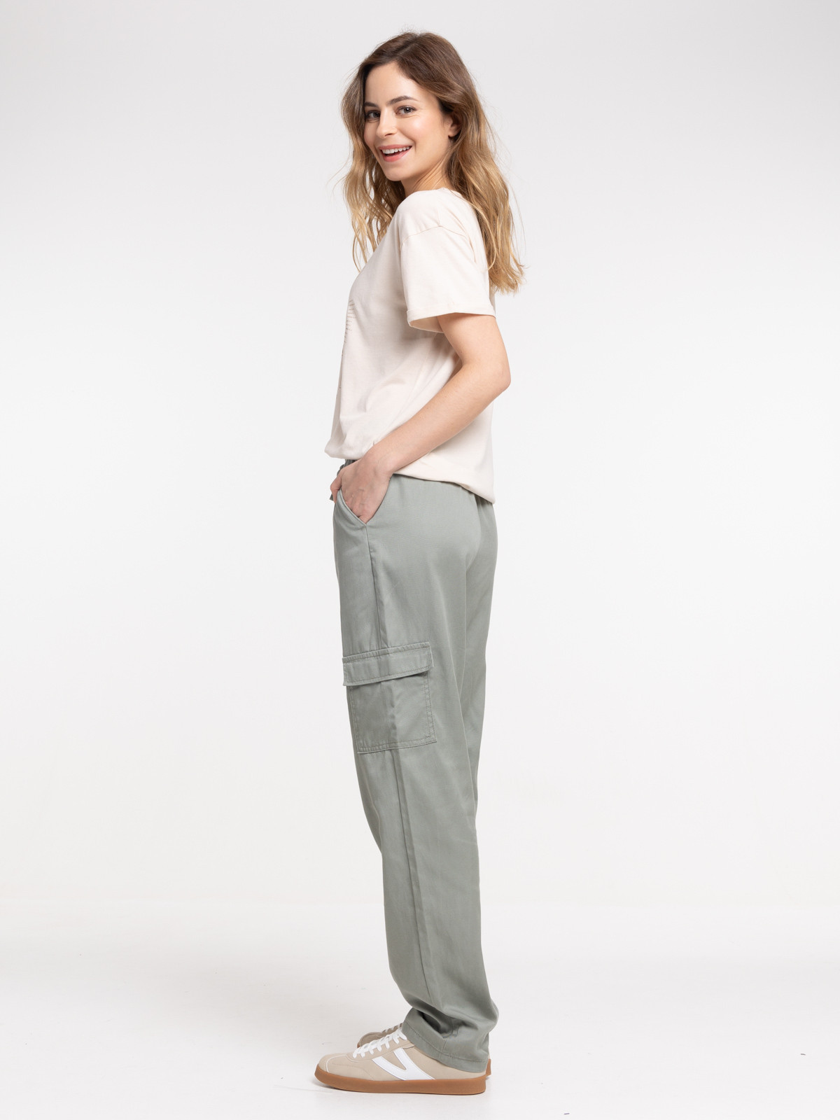 Pantalon cargo fluide femme Pantalon cargo fluide femme