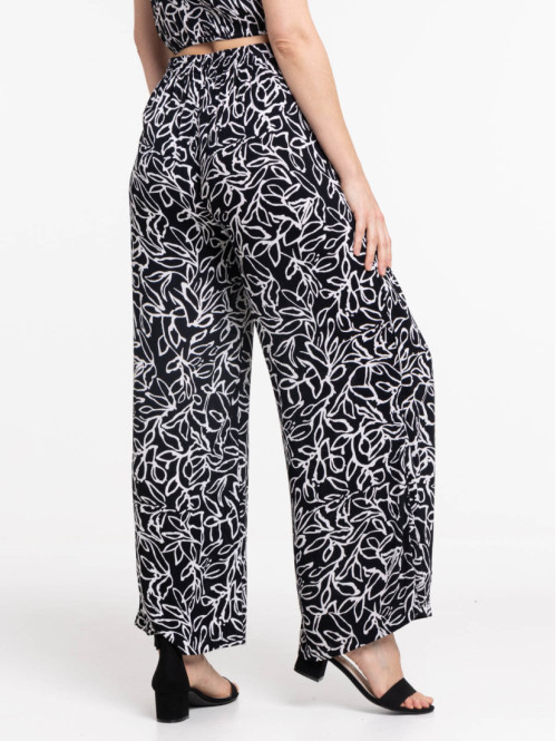 Pantalon imprimé pans à nouer femme Pantalon imprimé pans à nouer femme