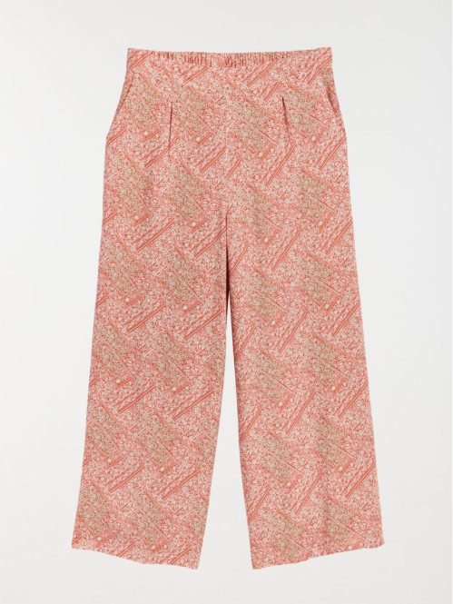 Pantalon large femme coloris épices