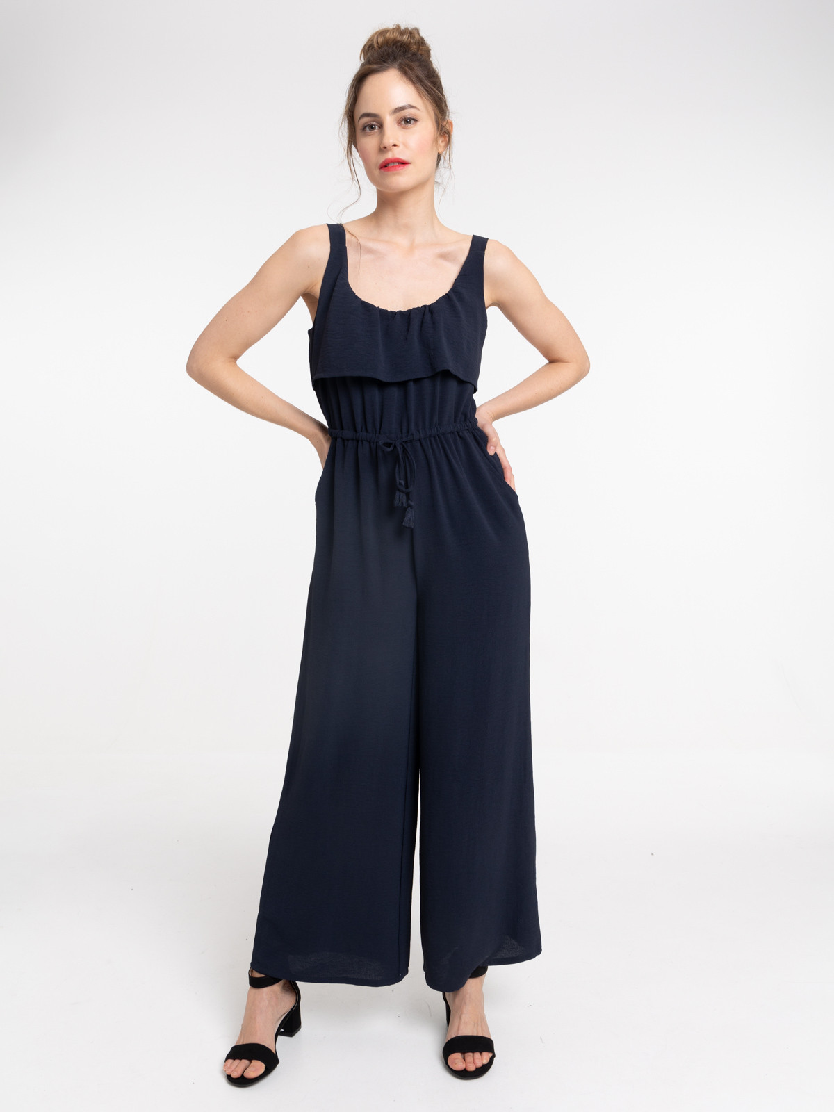 Combipantalon marine navy femme