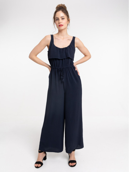 Combipantalon marine navy femme