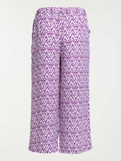 Pantalon large motif grande taille femme Pantalon large motif grande taille femme