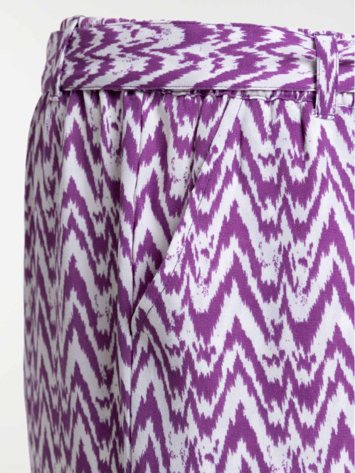 Pantalon large motif grande taille femme Pantalon large motif grande taille femme