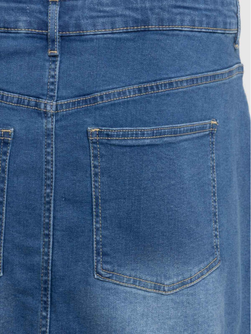 Jupe jean boutonnée grande taille femme