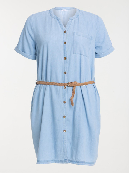 Robe ceinturée grande taille femme