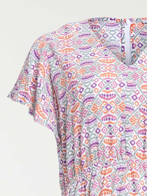 Robe longue imprimée grande taille femme