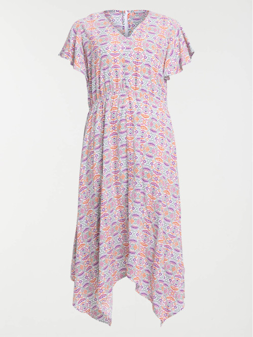 Robe longue imprimée grande taille femme