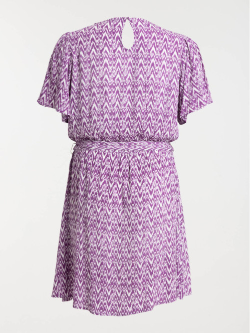 Robe imprimée col V grande taille femme