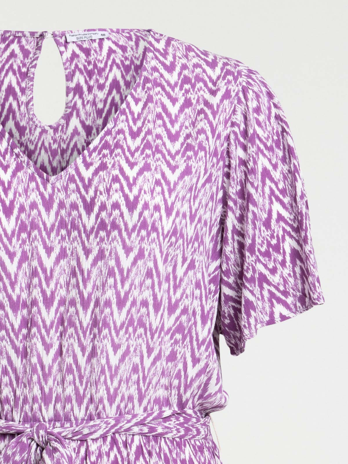 Robe imprimée col V grande taille femme