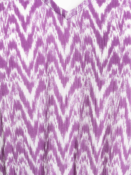 Robe imprimée col V grande taille femme