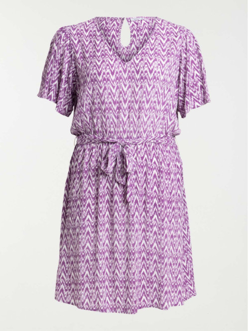Robe imprimée col V grande taille femme