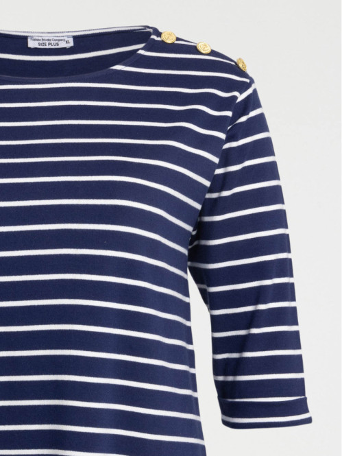 Robe marinière grande taille femme