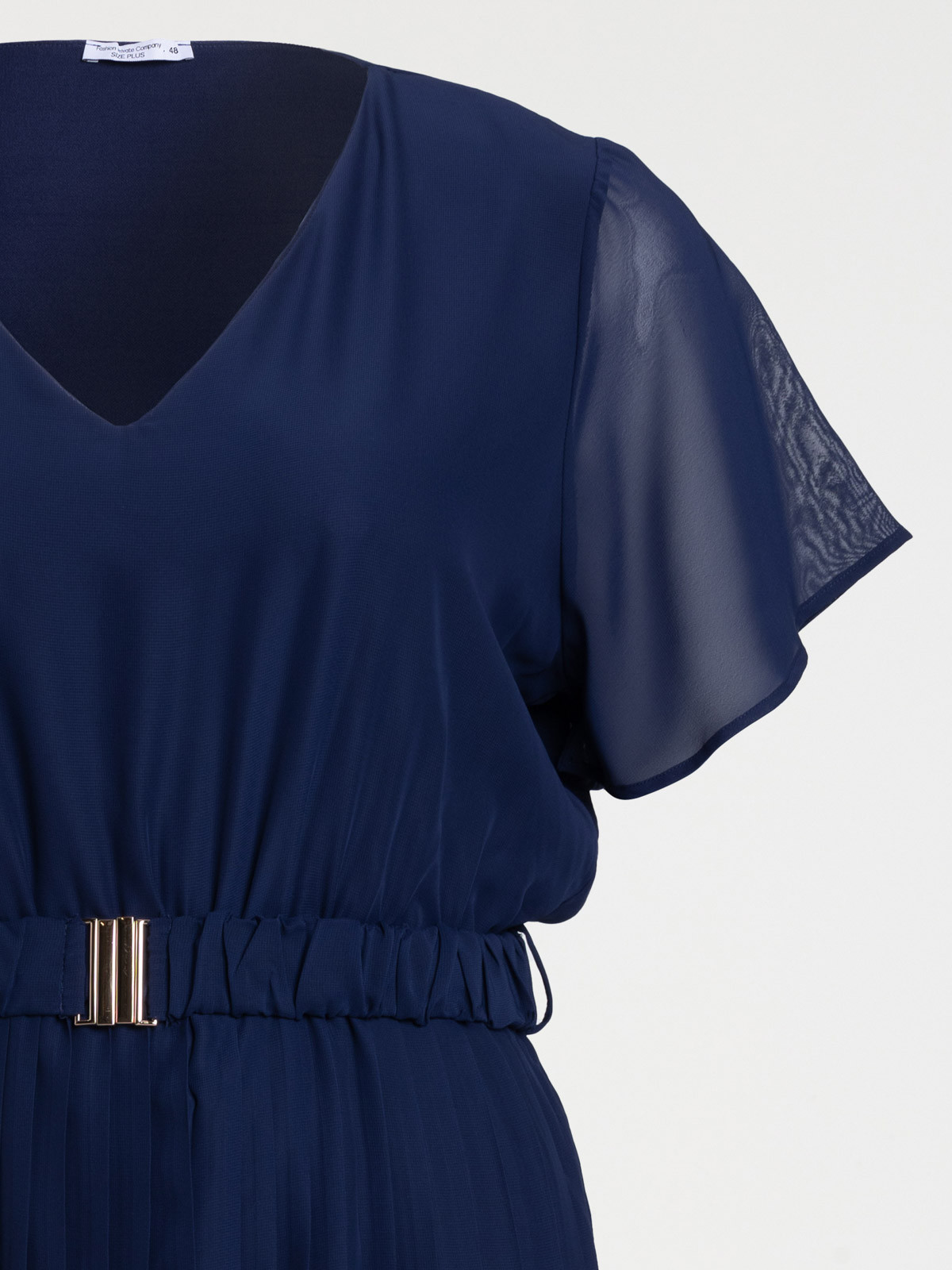 Robe plissée grande taille femme