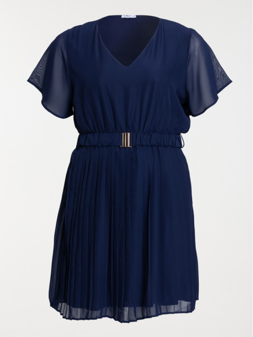 Robe plissée grande taille...