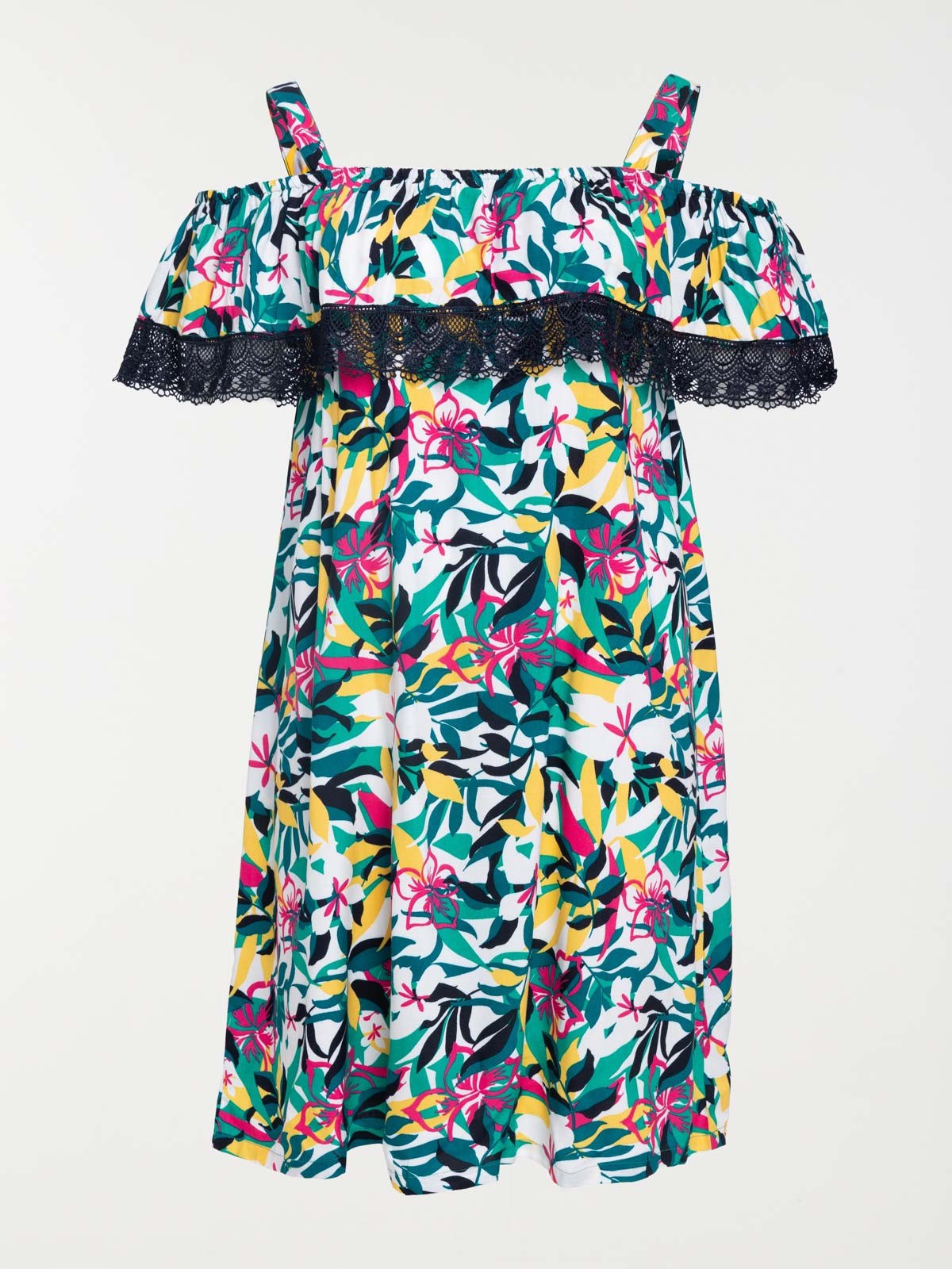 Robe courte imprimée grande taille femme