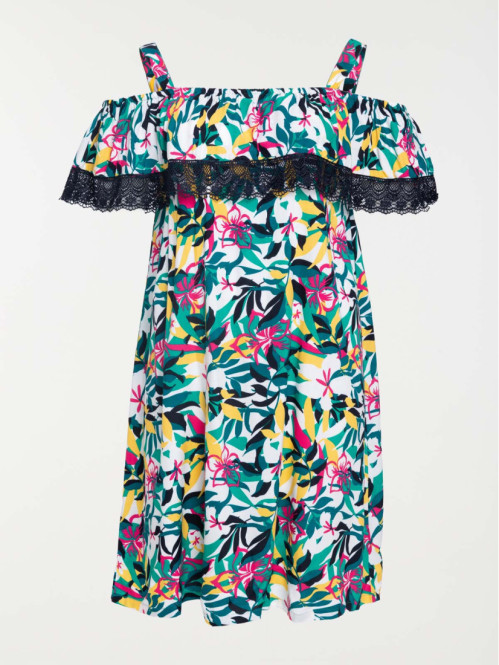 Robe courte imprimée grande taille femme