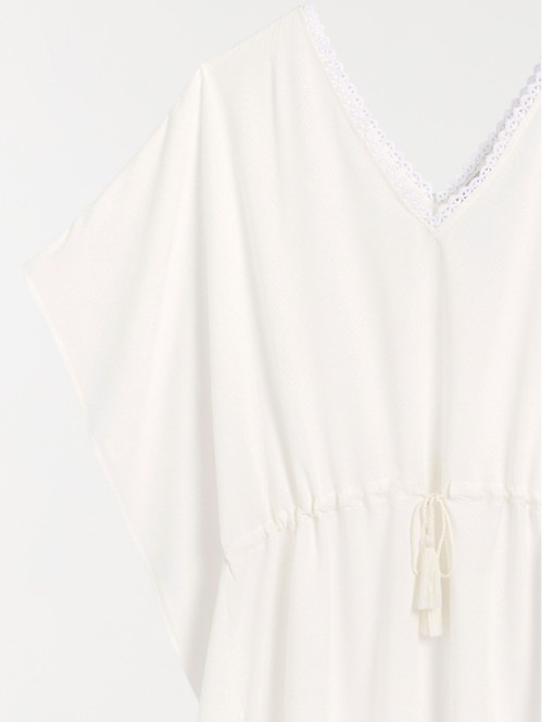 Robe plage écru grande taille femme Robe plage écru grande taille femme