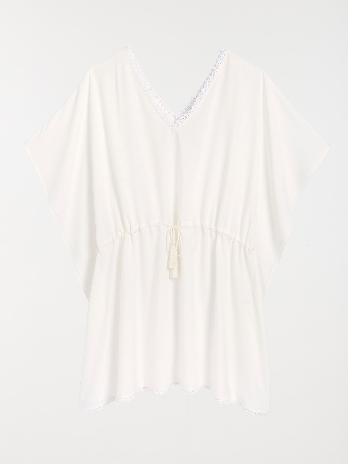 Robe plage écru grande taille femme