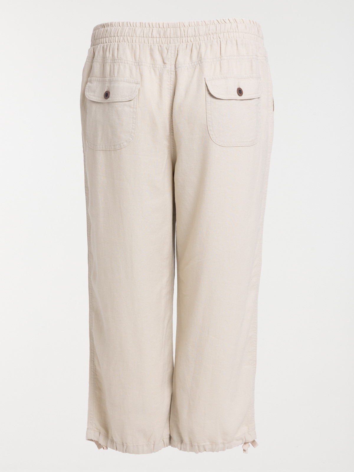 Pantacourt en lin grande taille femme