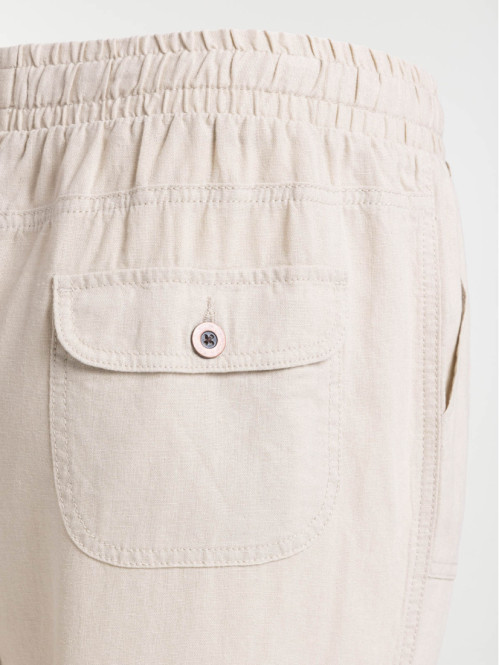 Pantacourt en lin grande taille femme