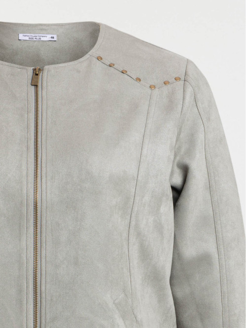 Veste suédine grande taille femme