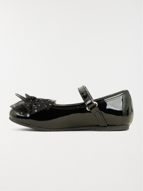 Ballerines noires noeud fille (24-30) Ballerines noires noeud fille (24-30)