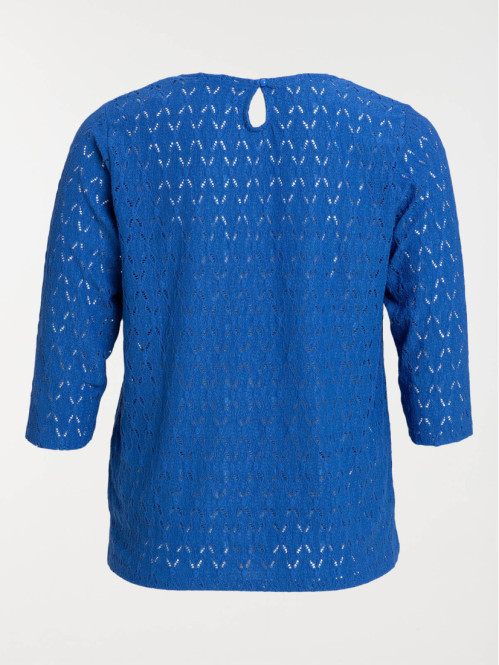 Tee-shirt grande taille femme cobalt