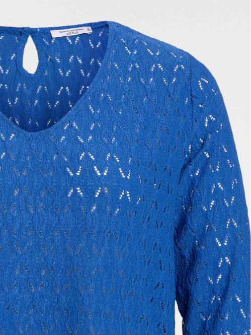 Tee-shirt grande taille femme cobalt