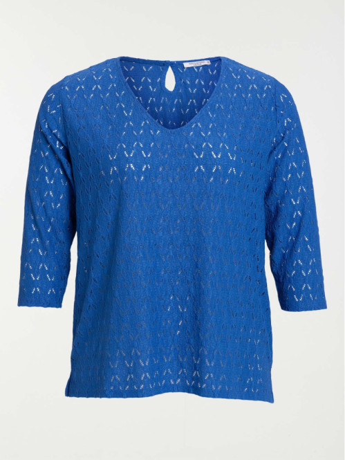 Tee-shirt grande taille femme cobalt
