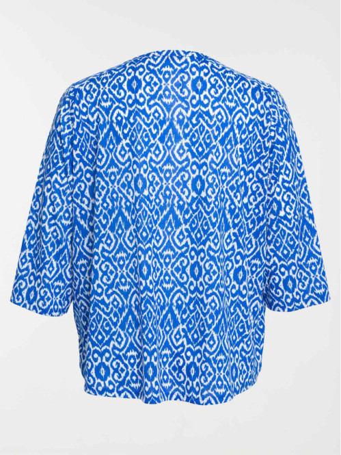 Blouse cobalt grande taille femme
