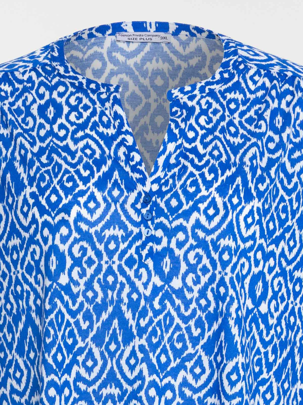 Blouse cobalt grande taille femme