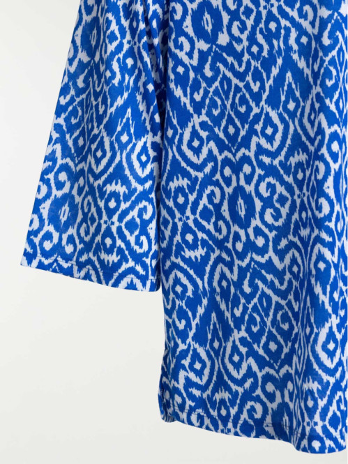 Blouse cobalt grande taille femme