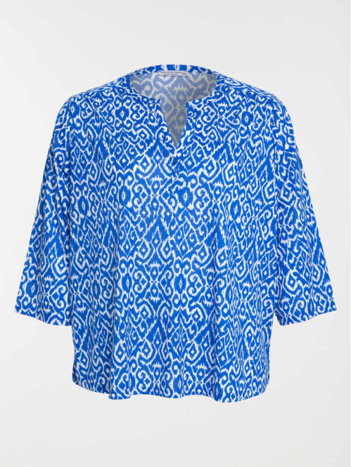 Blouse cobalt grande taille femme
