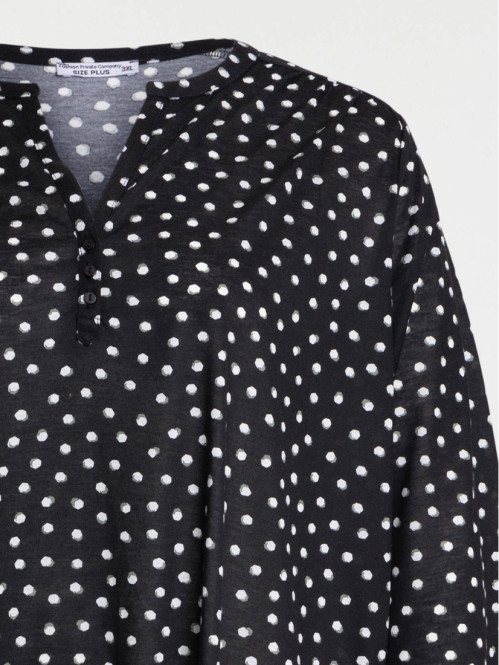 Blouse à pois grande taille femme Blouse à pois grande taille femme