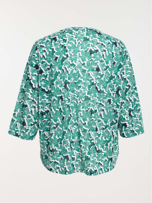 Blouse fleurie grande taille femme