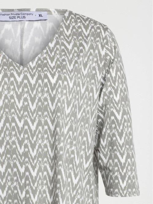 T-shirt asymétrique grande taille femme