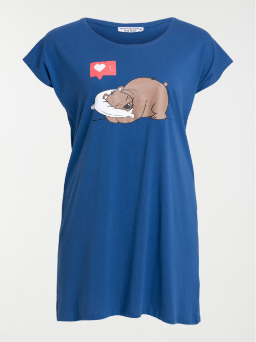 Liquette grande taille femme ourson