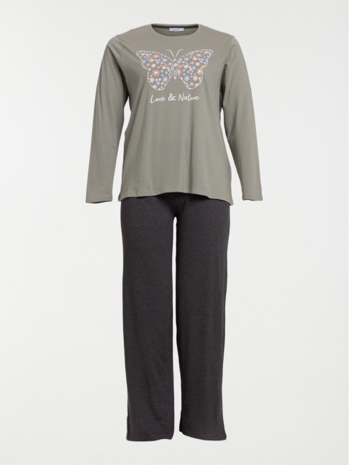 Pyjama papillon grande taille femme