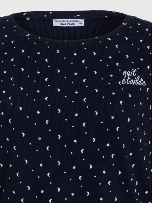 Pyjama imprimé grande taille femme