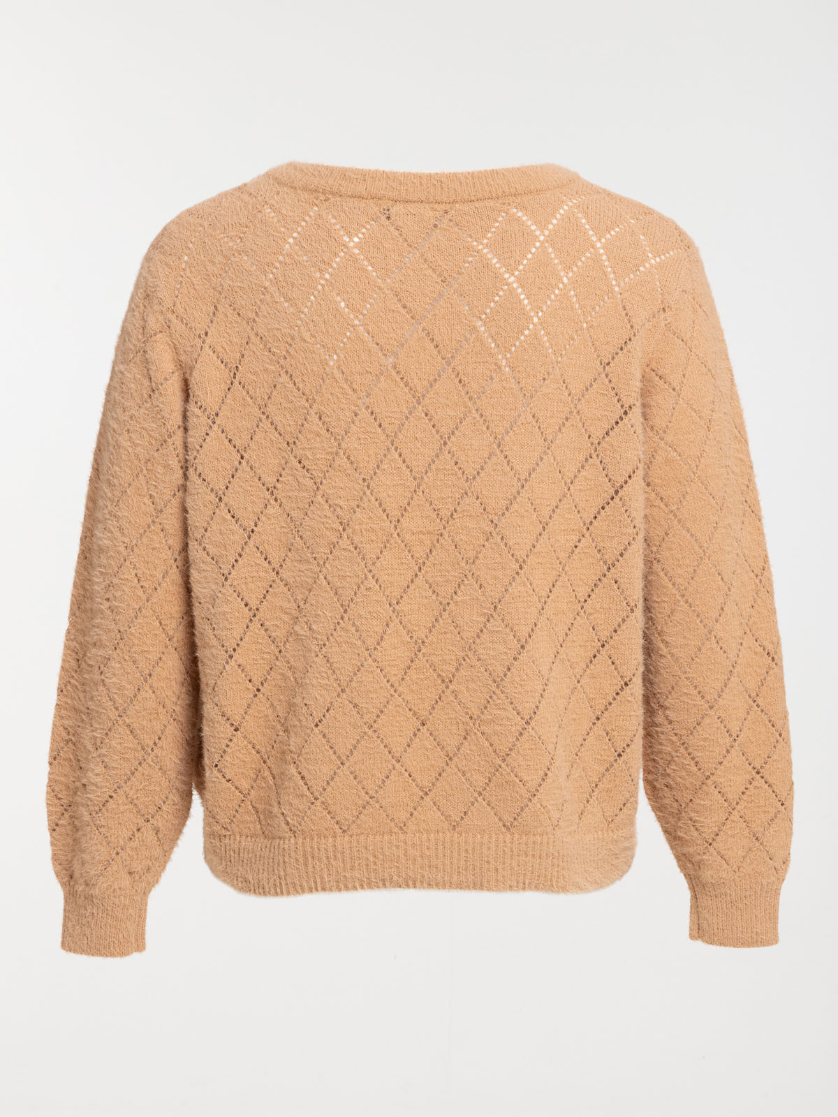 Pull col V moka grande taille femme