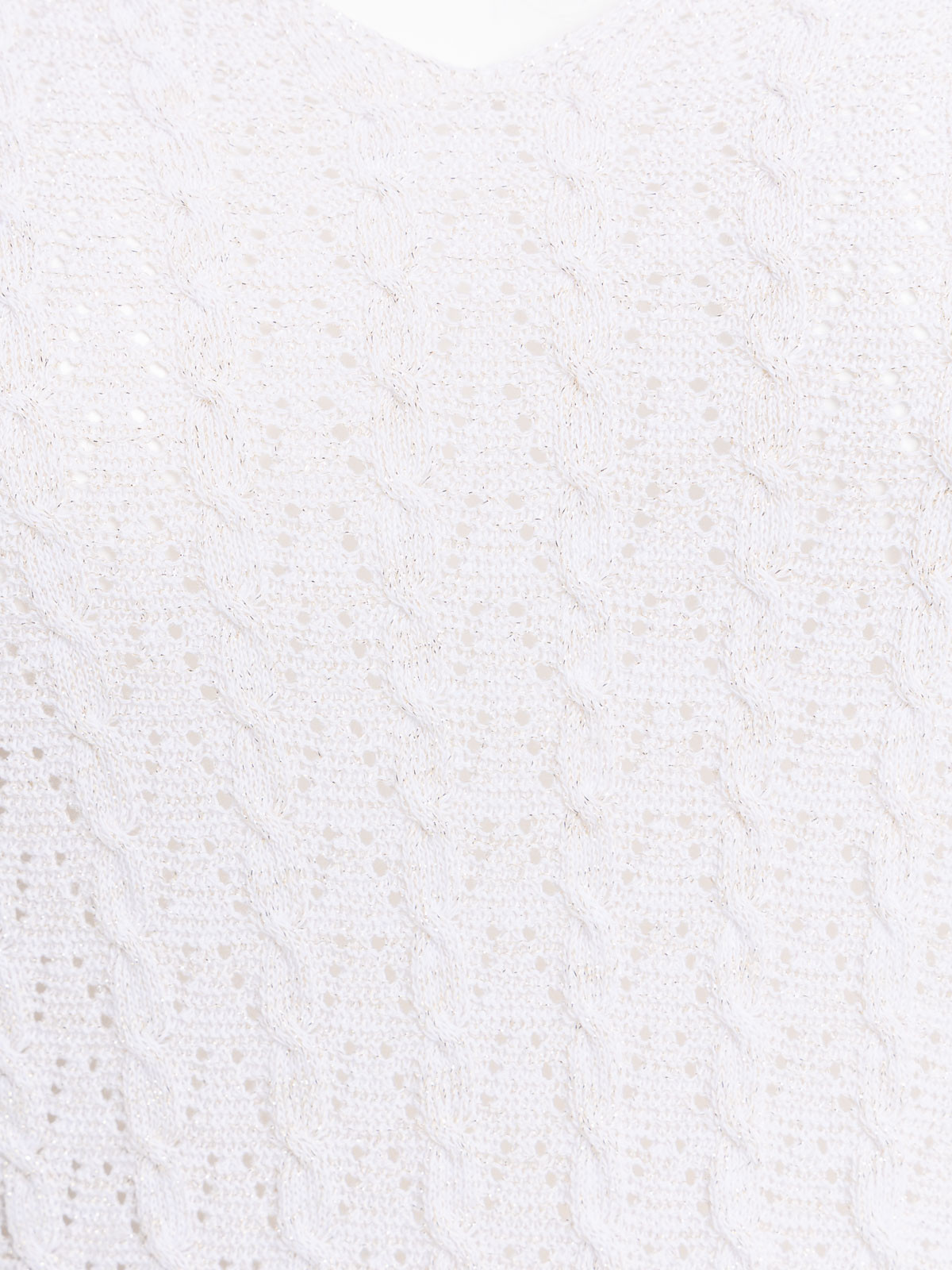 Pull col V écru grande taille femme