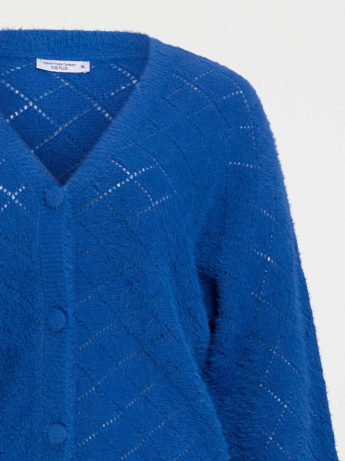 Gilet col V cobalt grande taille femme Gilet col V cobalt grande taille femme