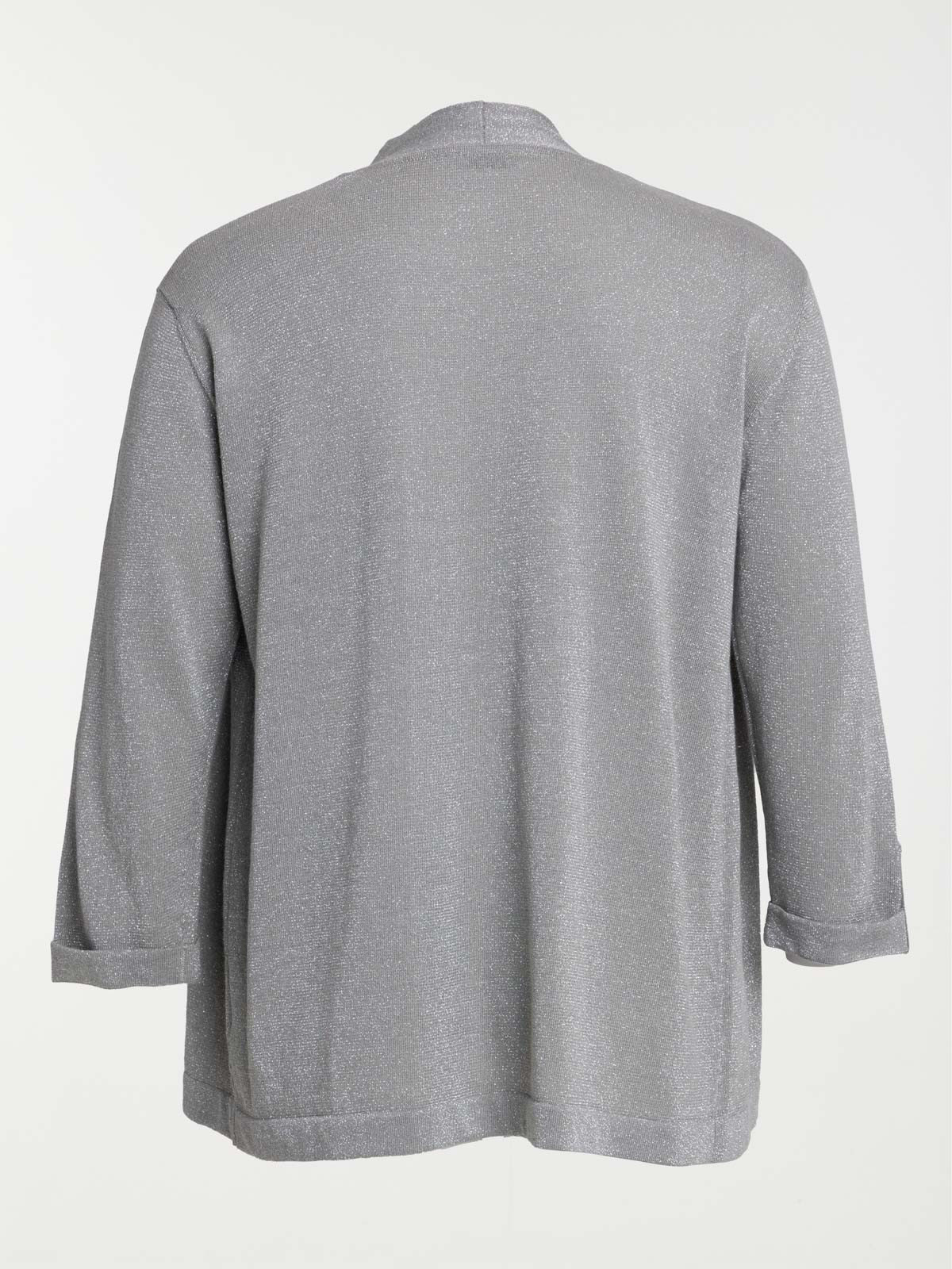 Gilet grande taille femme vert grisé