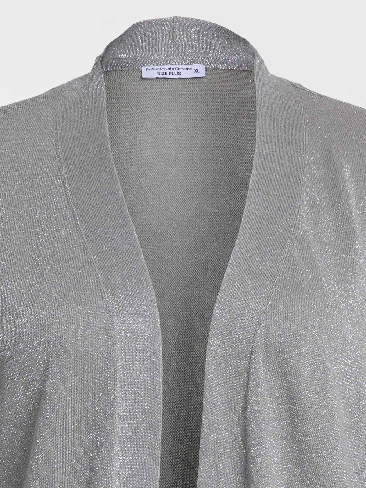 Gilet grande taille femme vert grisé