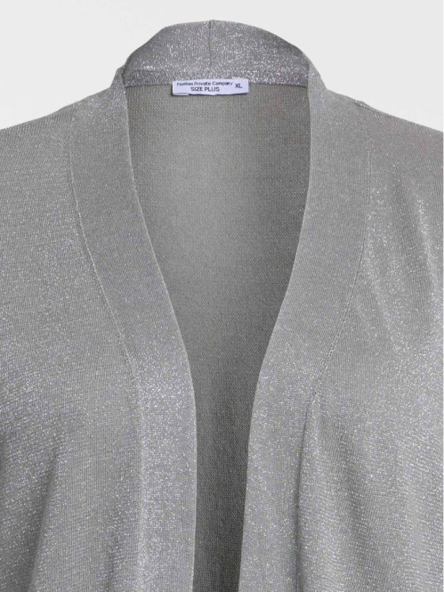 Gilet grande taille femme vert grisé