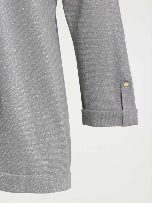 Gilet grande taille femme vert grisé