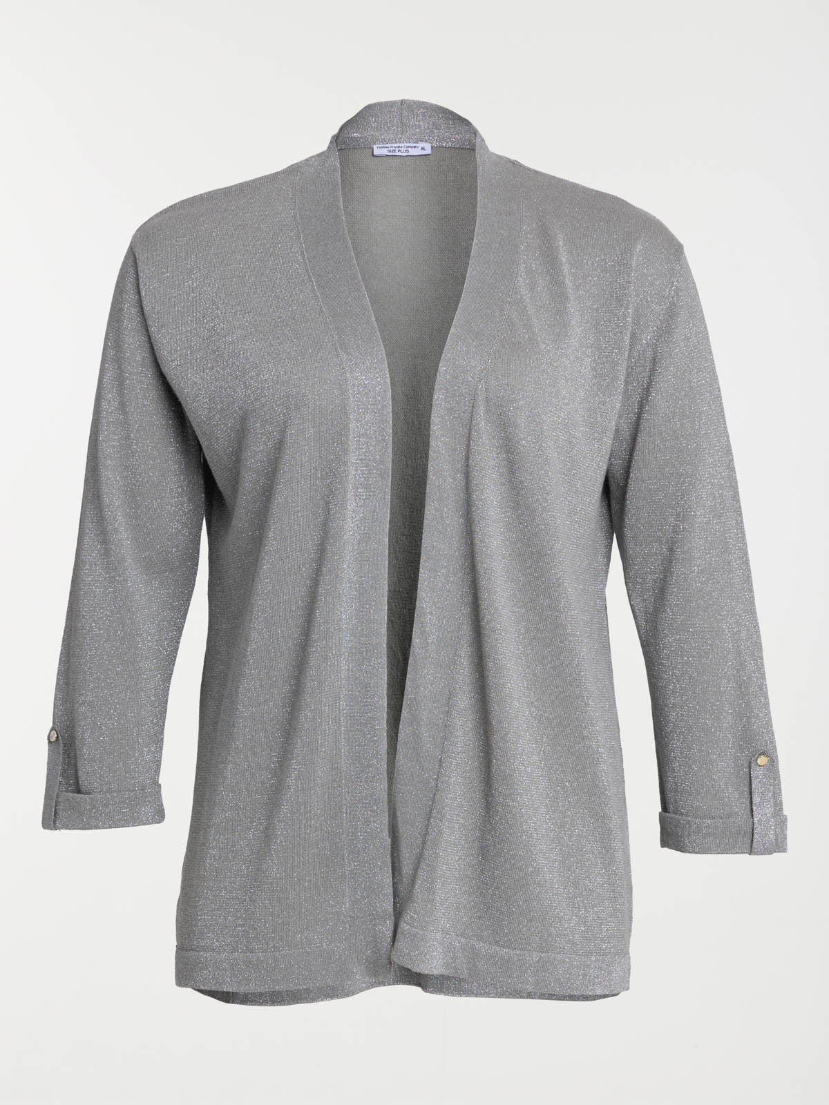 Gilet grande taille femme vert grisé