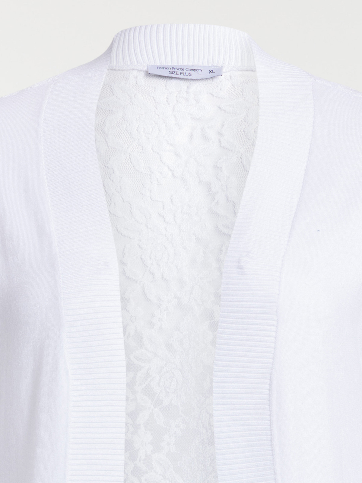 Gilet dos dentelle grande taille femme